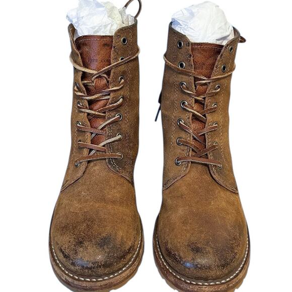 Frye Vintage Sabrina Brown Lace Up Ankle Boot Size 9.5 - Picture 8 of 10